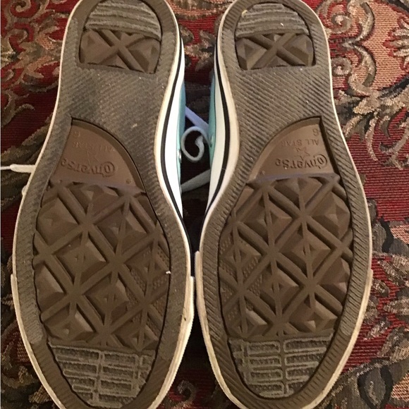 Tiffany Blue Converse Sneakers - Picture 2 of 4
